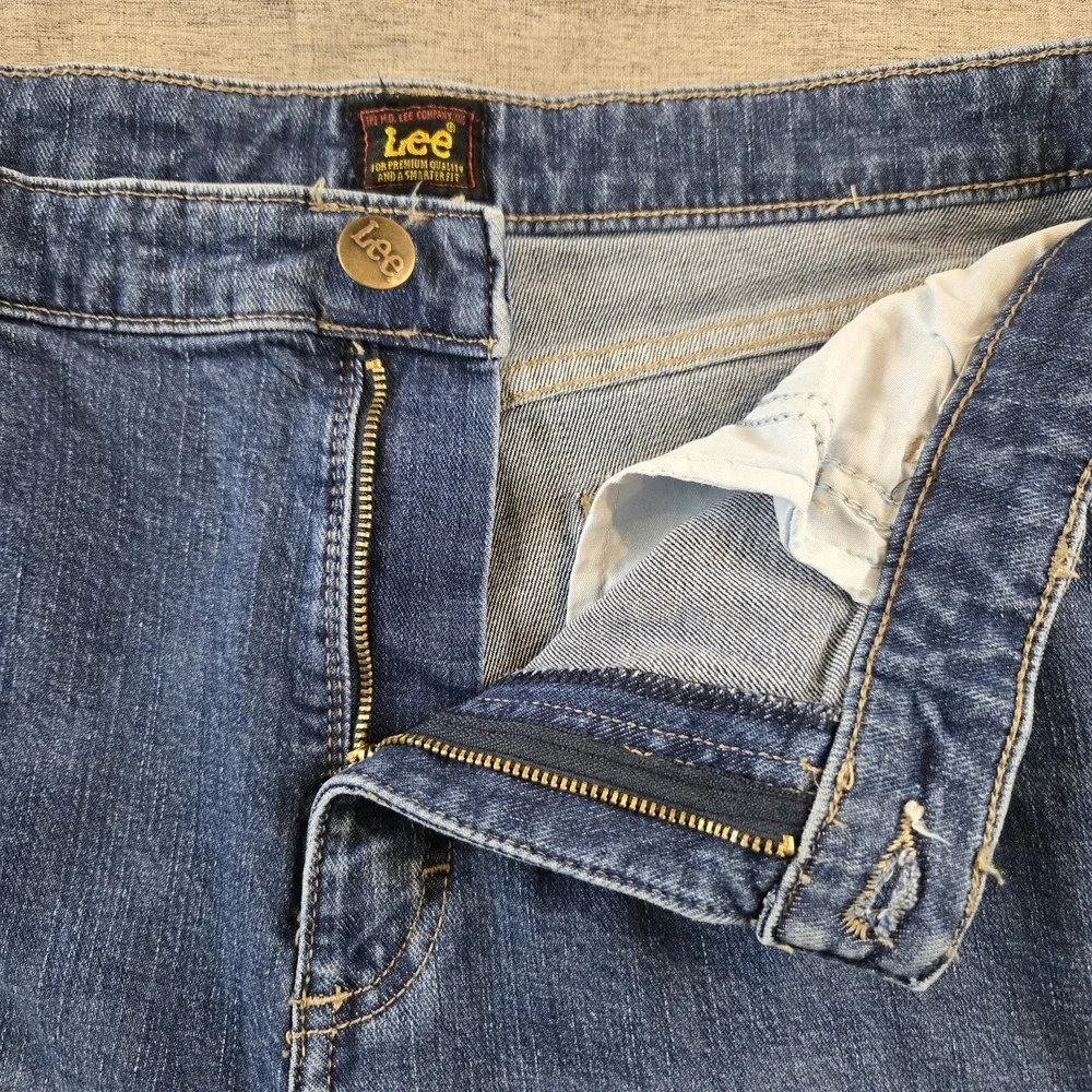 Lee Premium Women's Wide Leg Capri Jeans High Rise Stretch  34" X 24" Size 18 - Picture 5 of 12